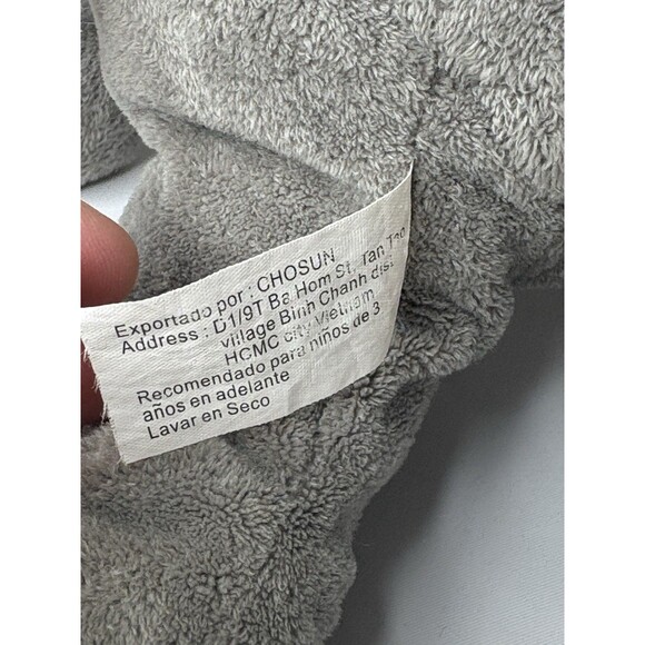 Elephant Plush Stuffed Animal gray Seated Elephant Beanie Bottom Cute Soft - Picture 4 of 6